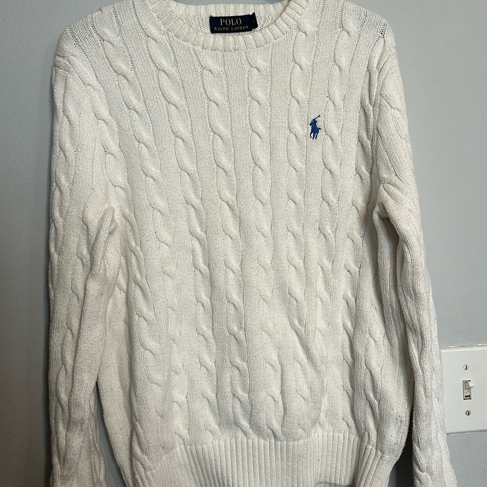Polo Ralph Lauren Cable-Knit Cotton Crewneck Sweater